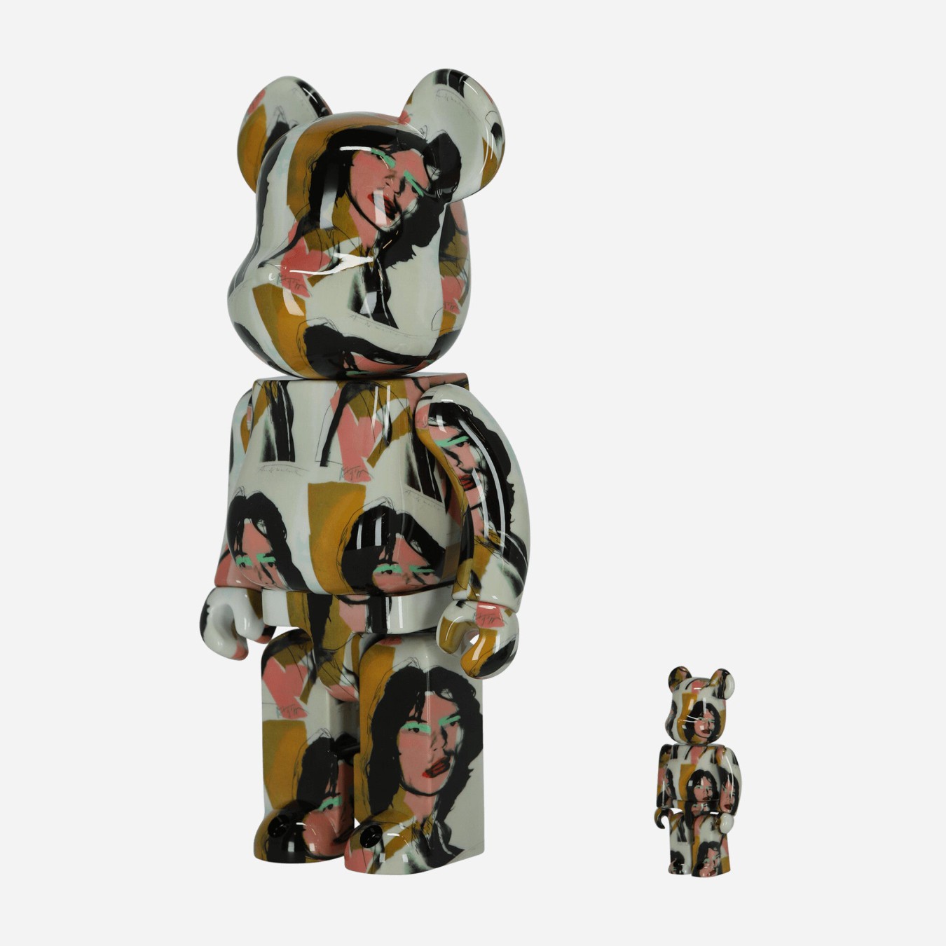 Medicom 100% + 400% Andy Warhol Mick Jagger Be@rbrick