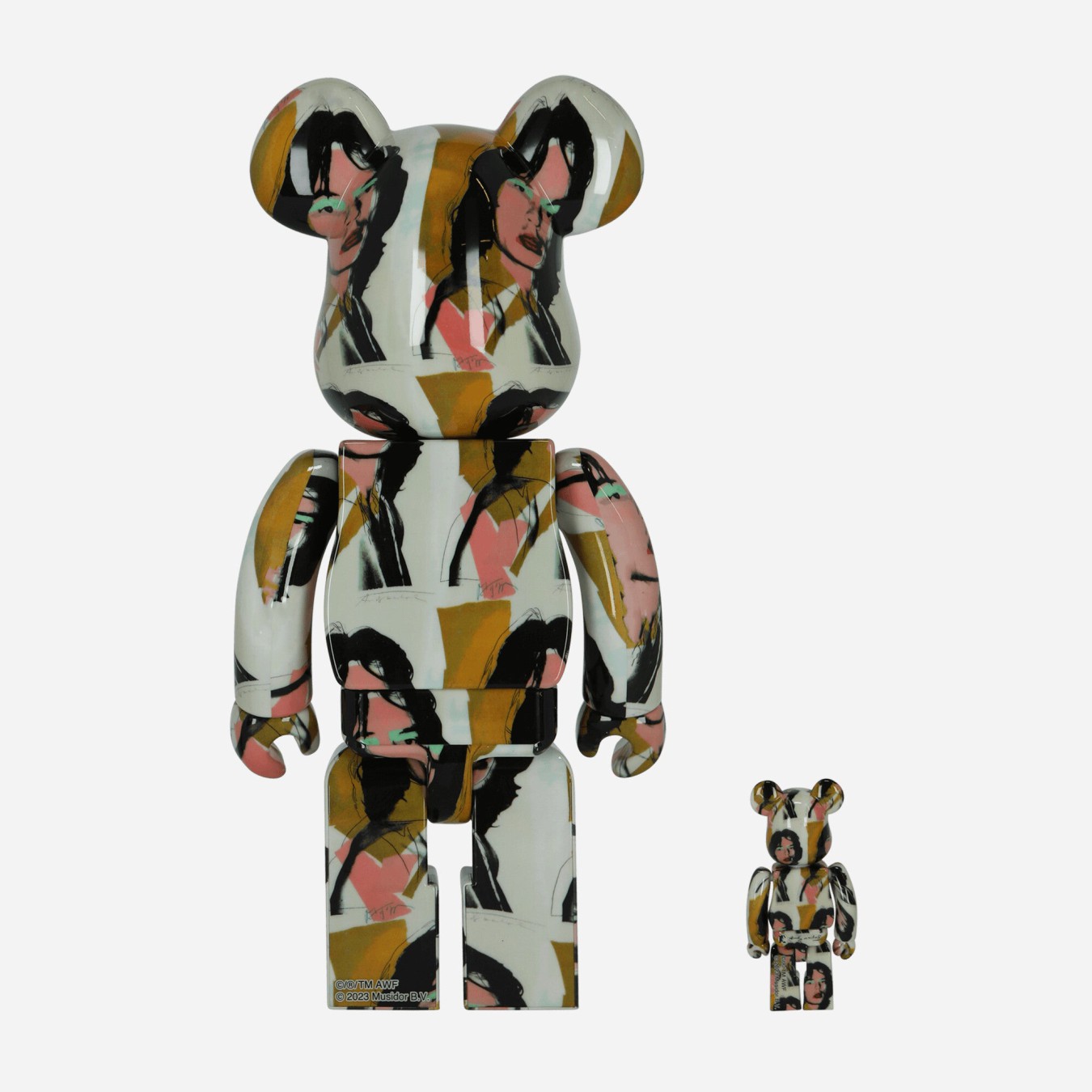 Medicom 100% + 400% Andy Warhol Mick Jagger Be@rbrick