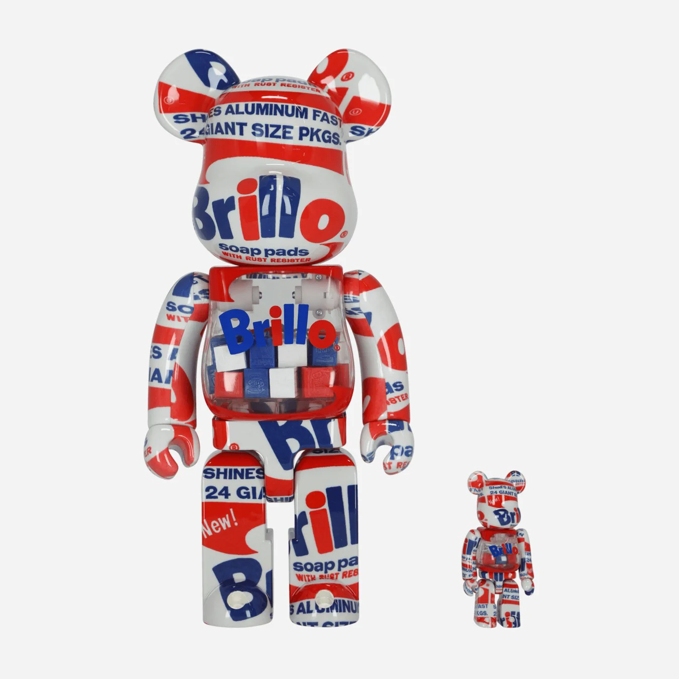 Medicom 100% + 400% Andy Warhol Brillo 2022 Be@rbrick