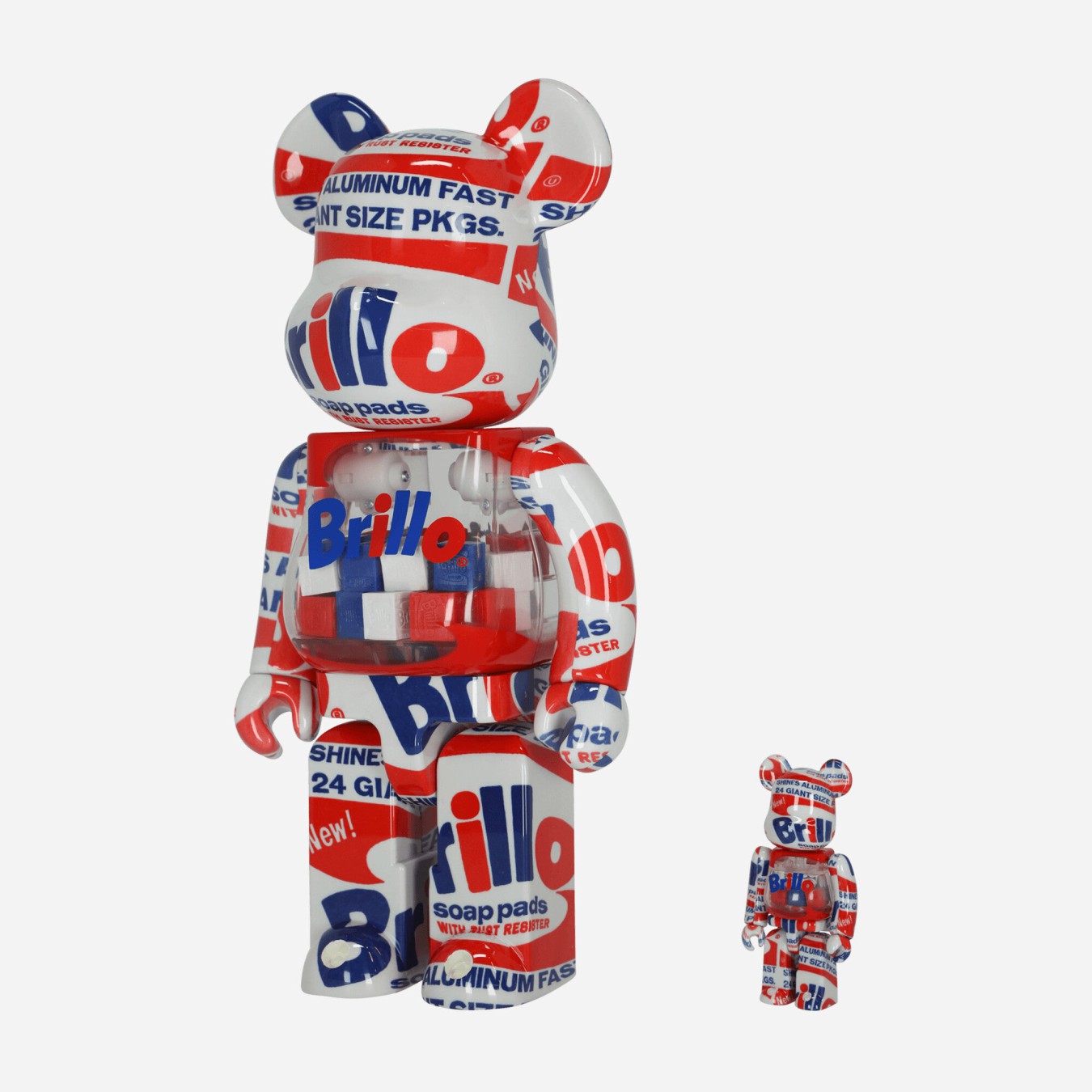 Medicom 100% + 400% Andy Warhol Brillo 2022 Be@rbrick