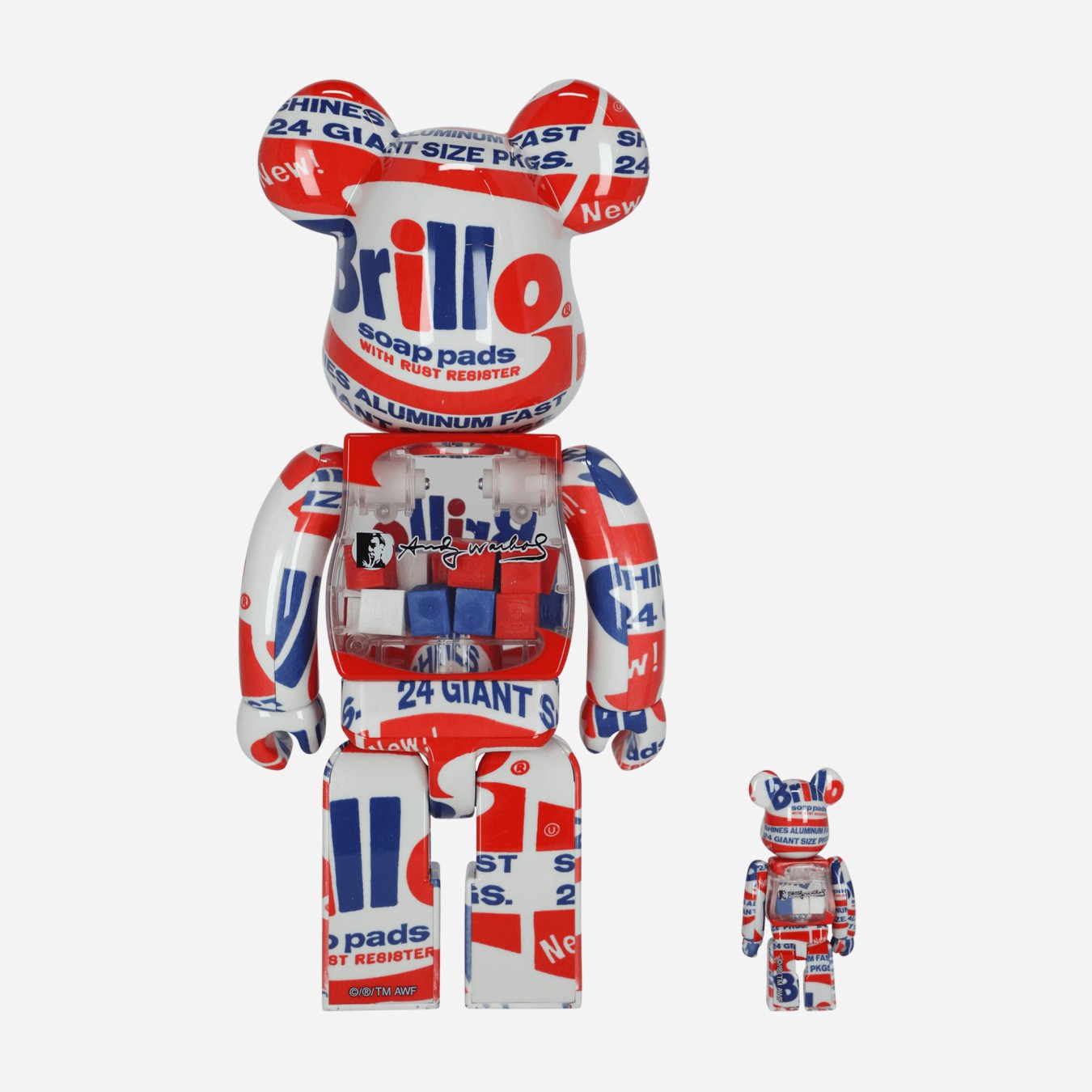 Medicom 100% + 400% Andy Warhol Brillo 2022 Be@rbrick