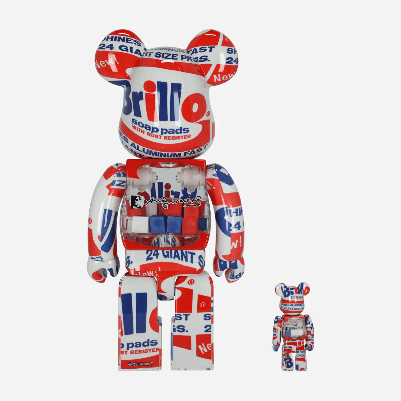 Medicom 100% + 400% Andy Warhol Brillo 2022 Be@rbrick