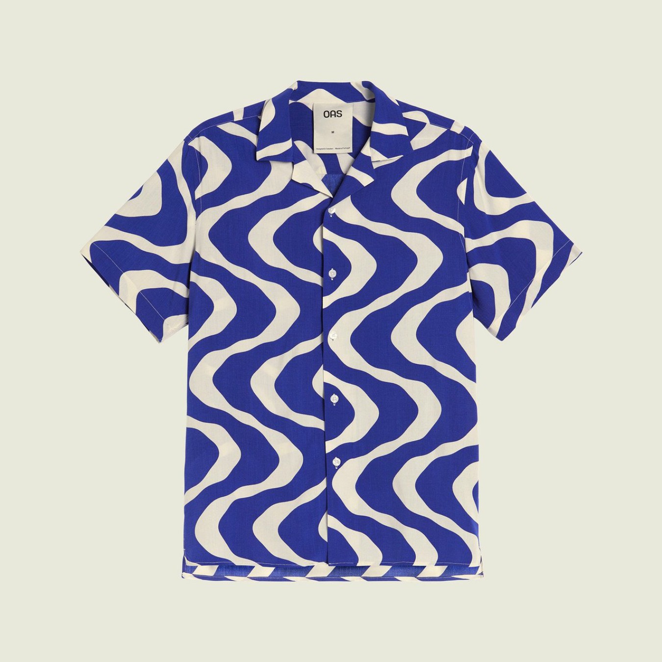 OAS Blue Rippling Viscose Shirt