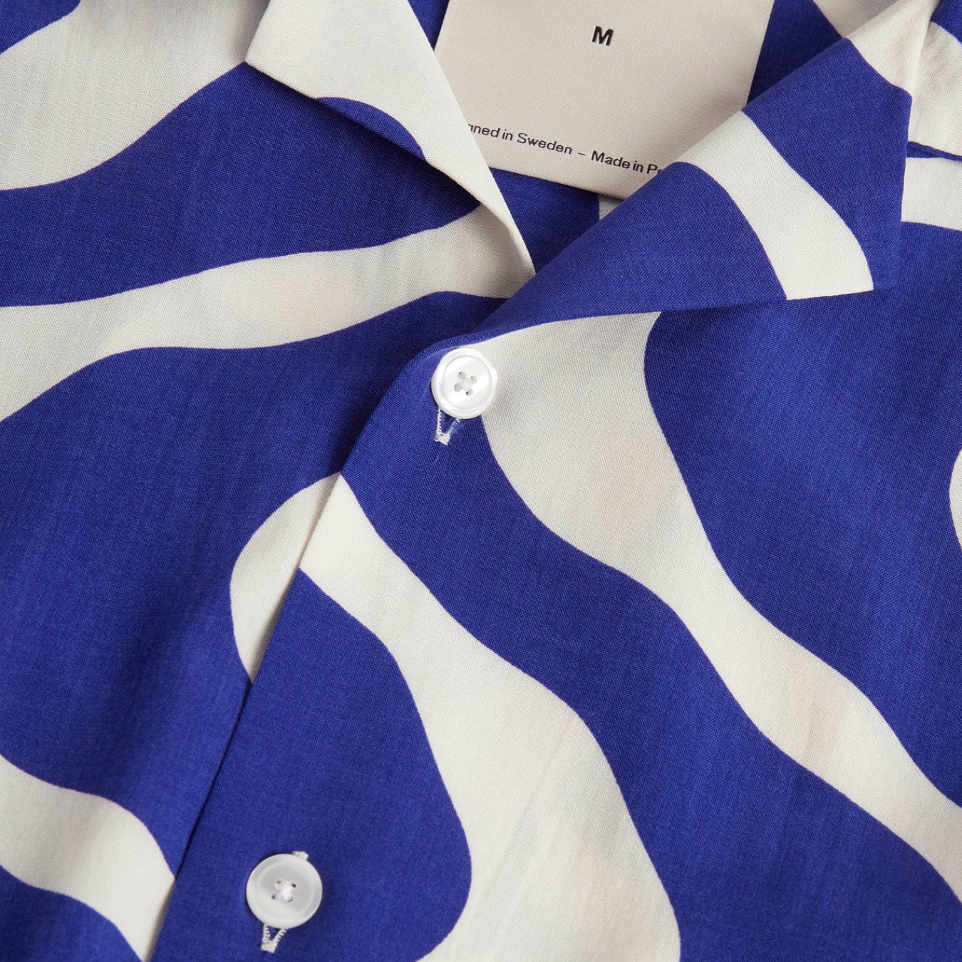 OAS Blue Rippling Viscose Shirt