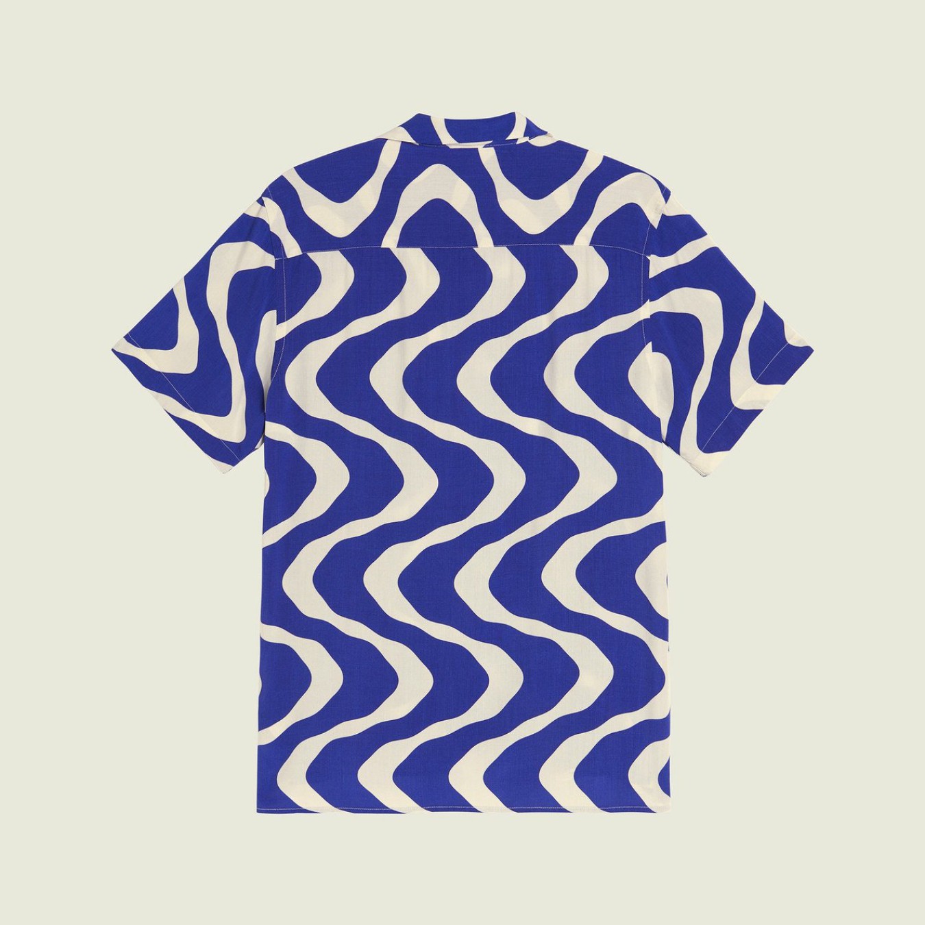 OAS Blue Rippling Viscose Shirt