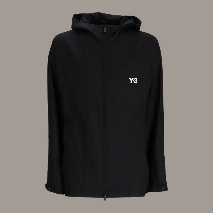 Y-3 Classic Refined Wool Hooded 3-Stripes Jacket