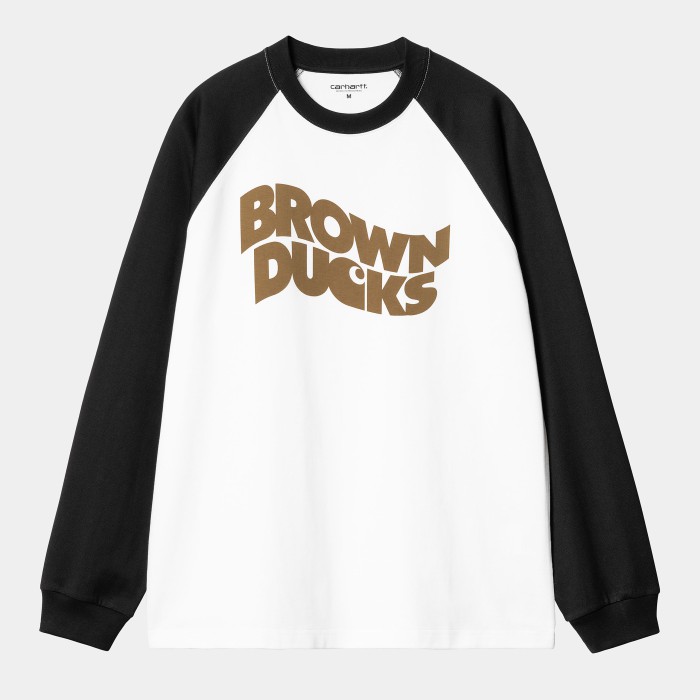 Carhartt WIP L/S Brown Ducks Baseball T-Shirt
