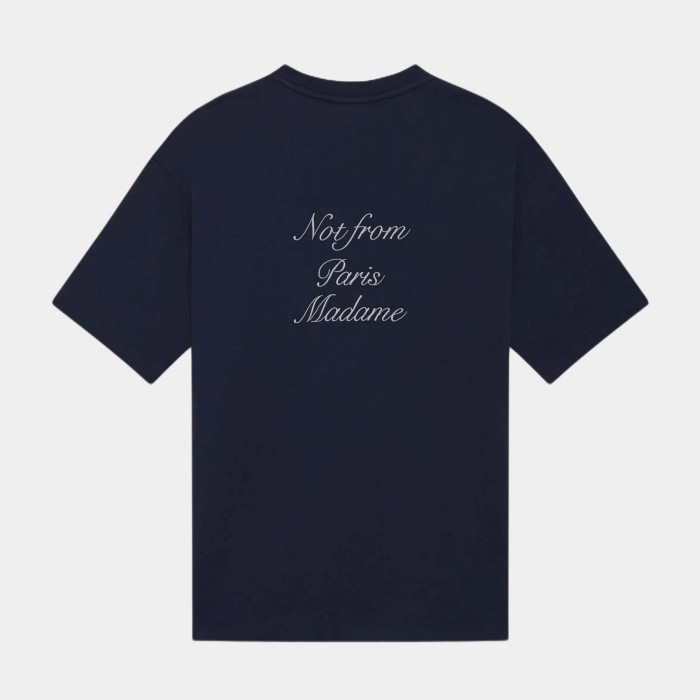 Drôle de Monsieur Le T-Shirt Slogan Calligraphie