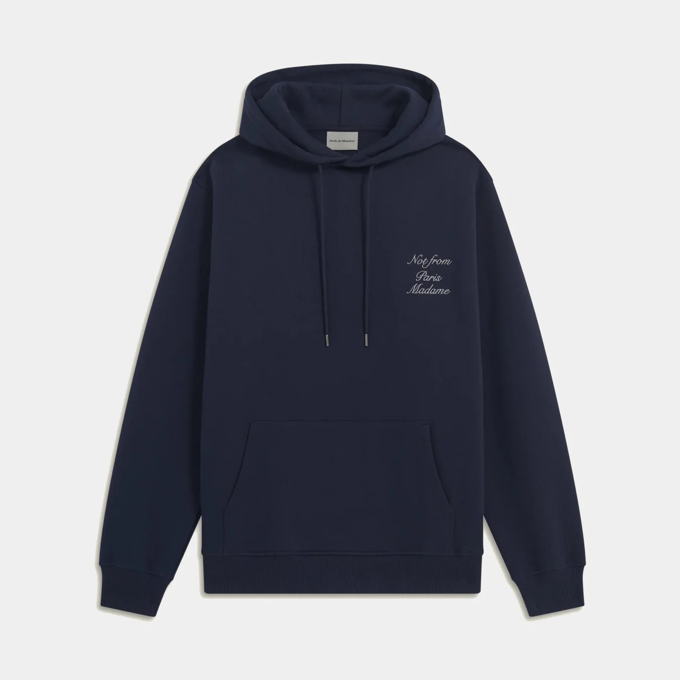 Drôle de Monsieur Le Hoodie Slogan Calligraphie