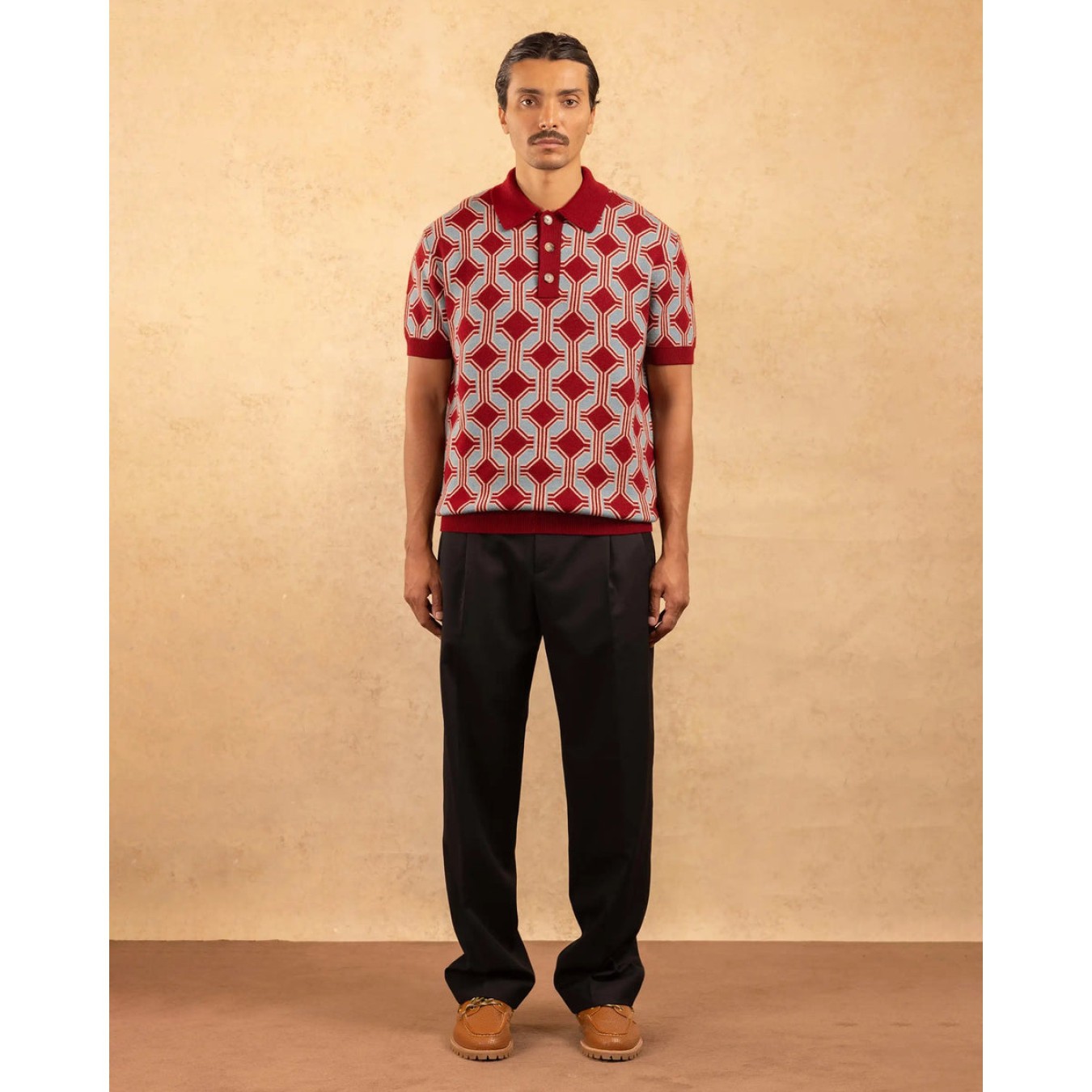 Drôle de Monsieur La Maille Polo Géométrique