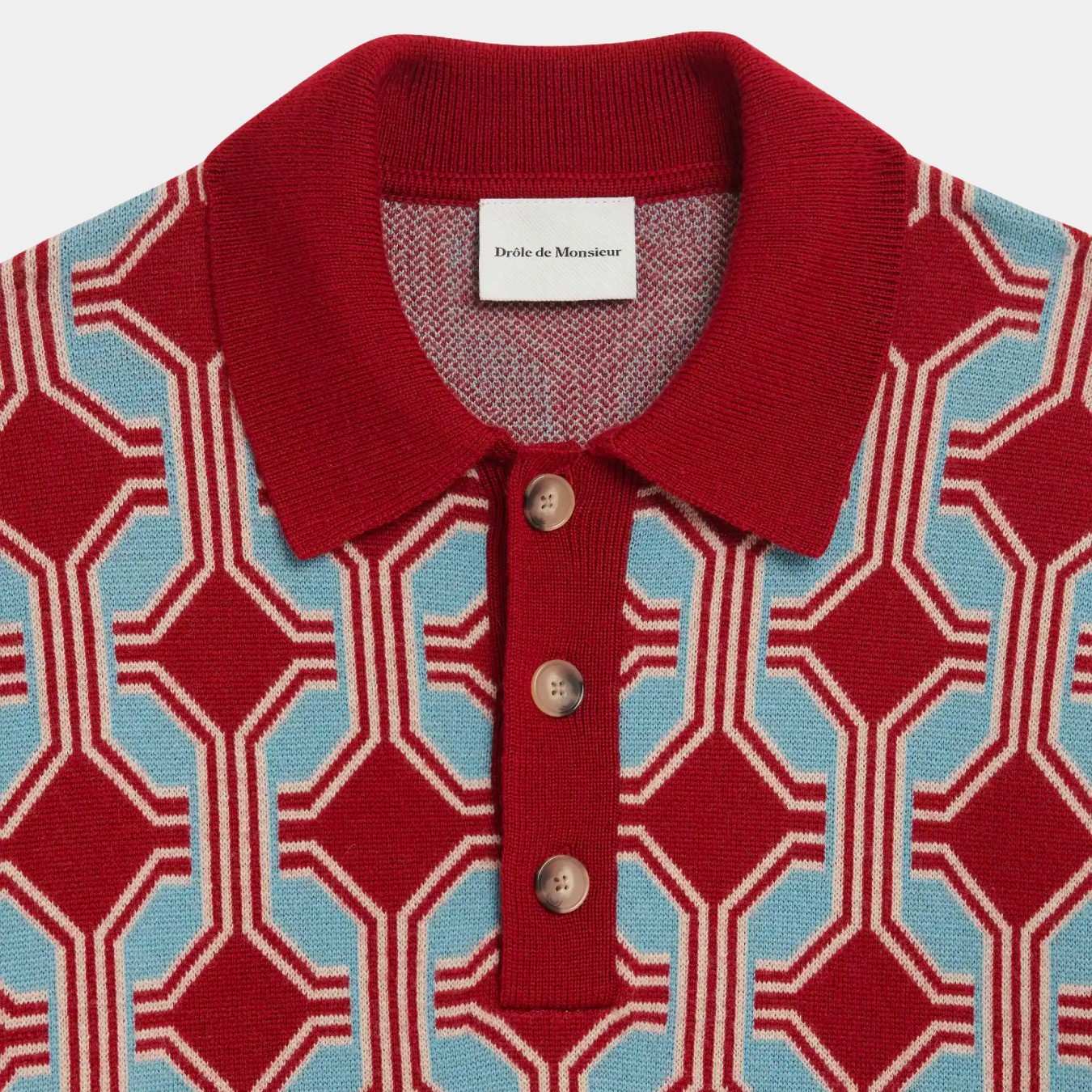 Drôle de Monsieur La Maille Polo Géométrique