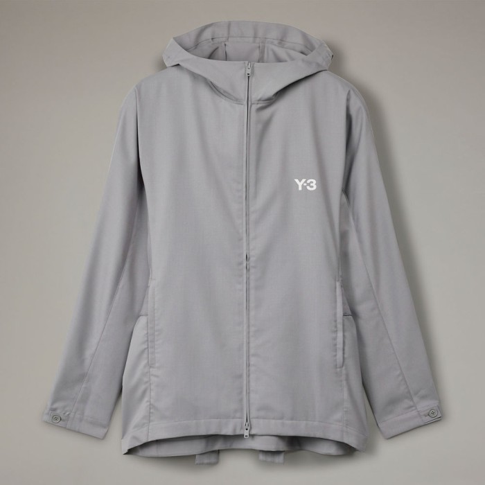 Y-3 Classic Refined Wool Hooded 3-Stripes Jacket