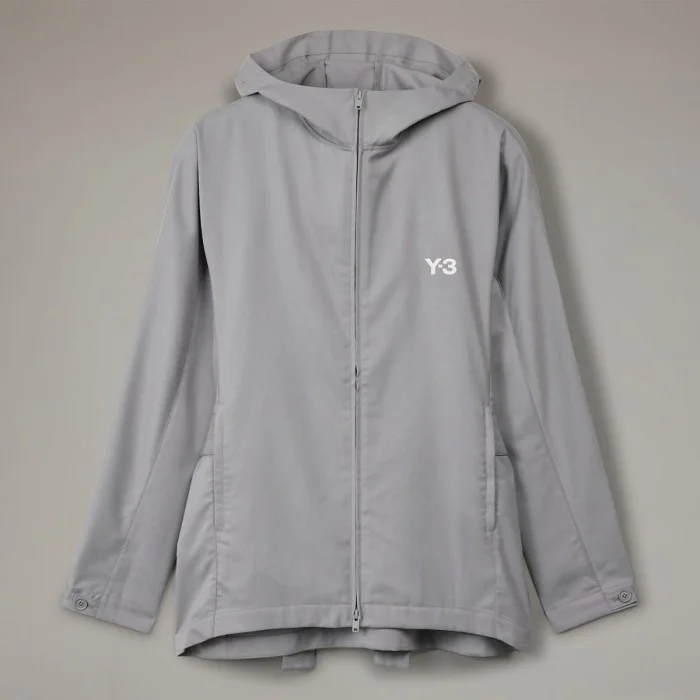 Y-3 Classic Refined Wool Hooded 3-Stripes Jacket
