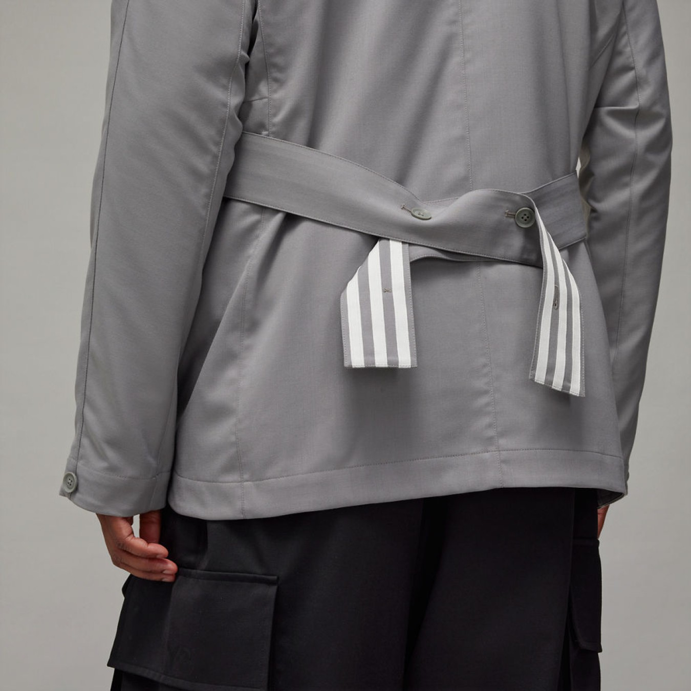 Y-3 Classic Refined Wool Hooded 3-Stripes Jacket