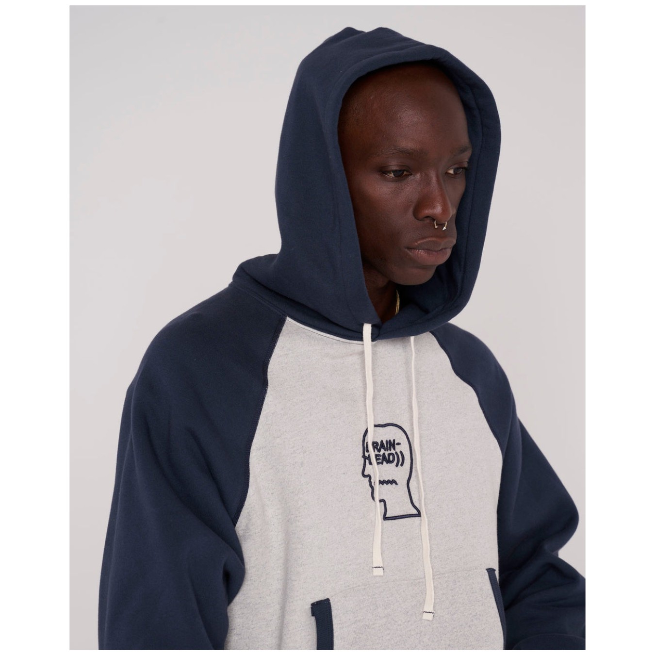 Brain Dead Fleece Logo Head Raglan Hoodie