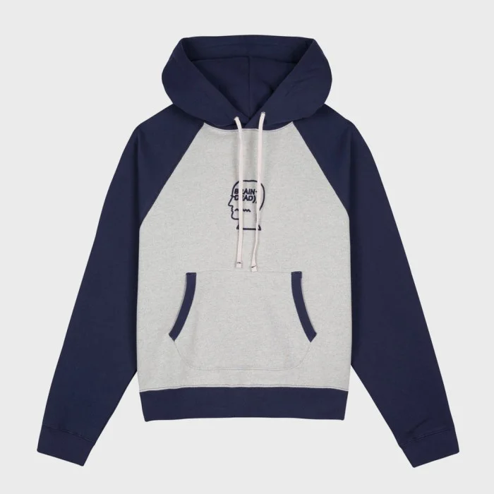 Brain Dead Fleece Logo Head Raglan Hoodie