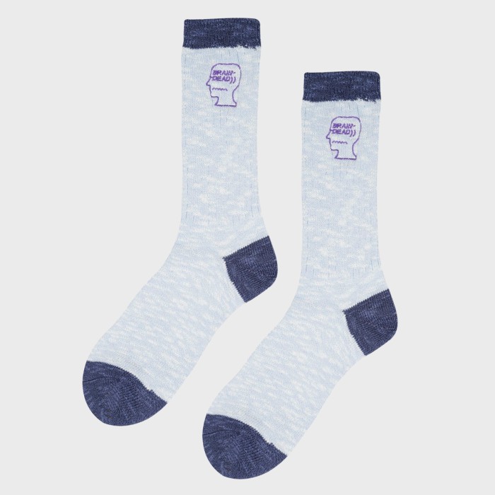 Brain Dead Marled Logo Head Socks