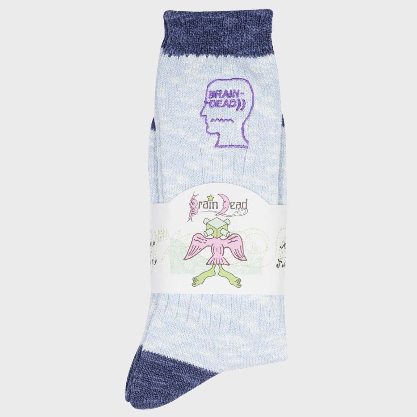 Brain Dead Marled Logo Head Socks