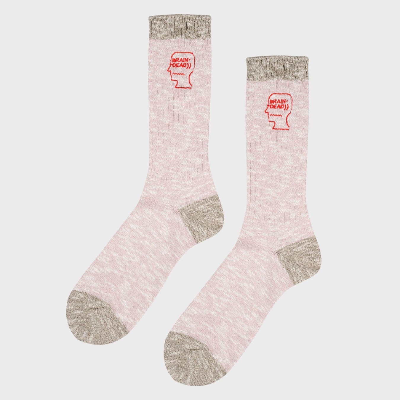 Brain Dead Marled Logo Head Socks
