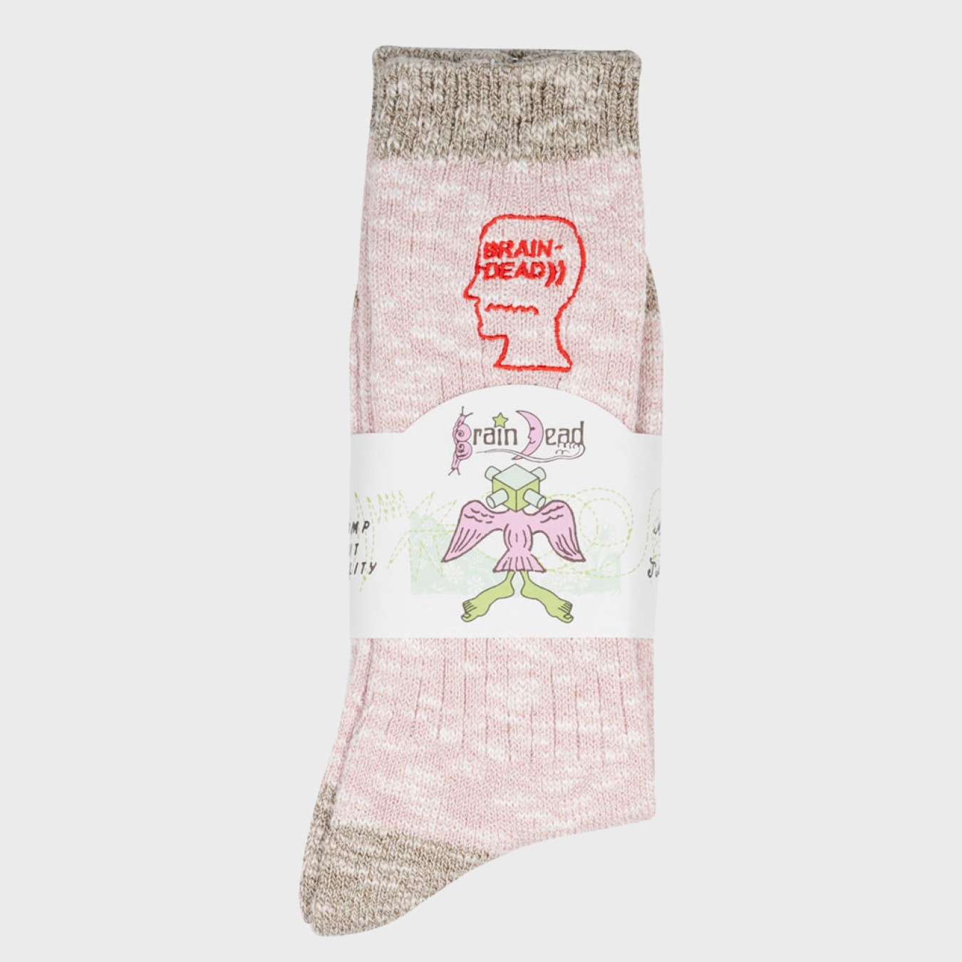 Brain Dead Marled Logo Head Socks