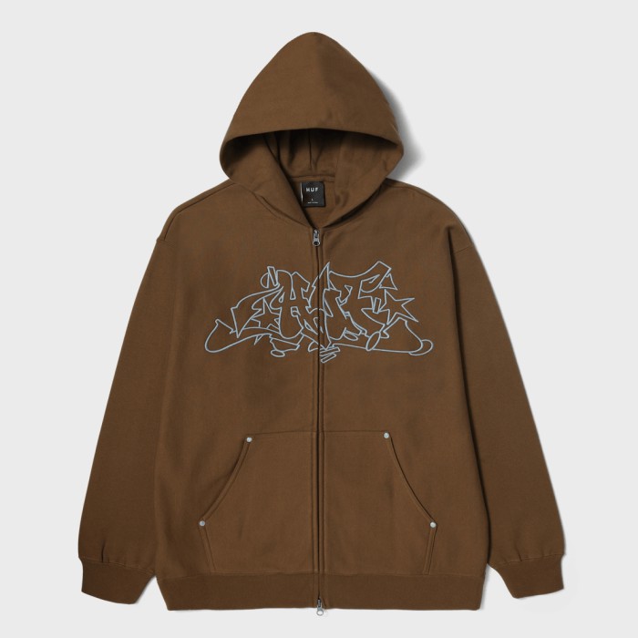 Huf Outlines Heavy Weight Full-Zip Fleece