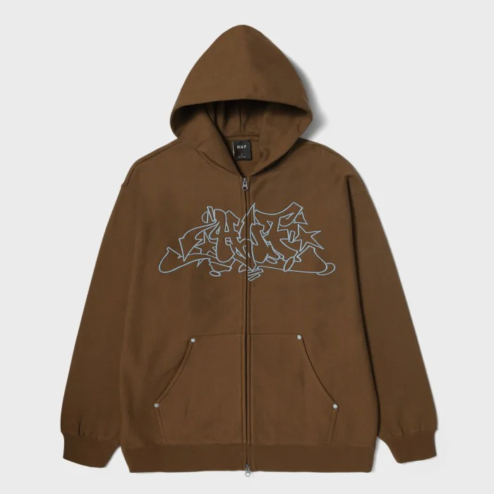 Huf Outlines Heavy Weight Full-Zip Fleece
