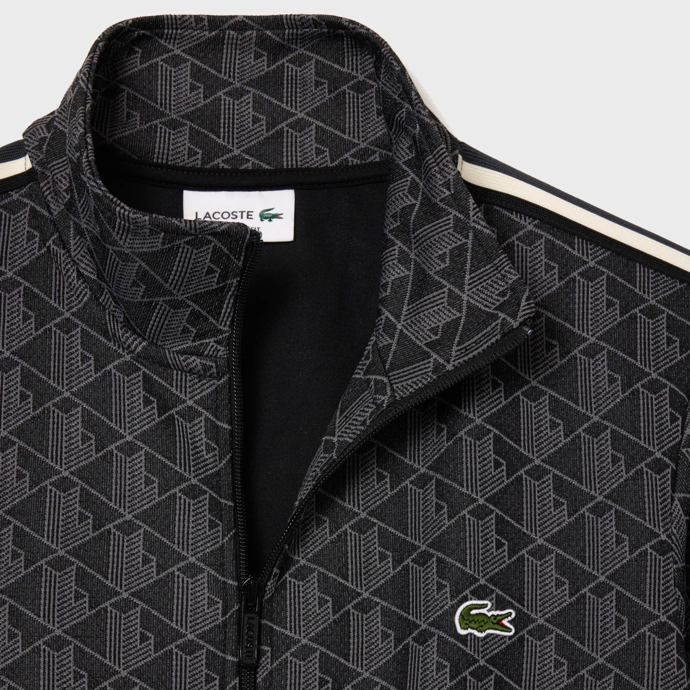 Lacoste Paris Zip-Up Jacquard Track Jacket