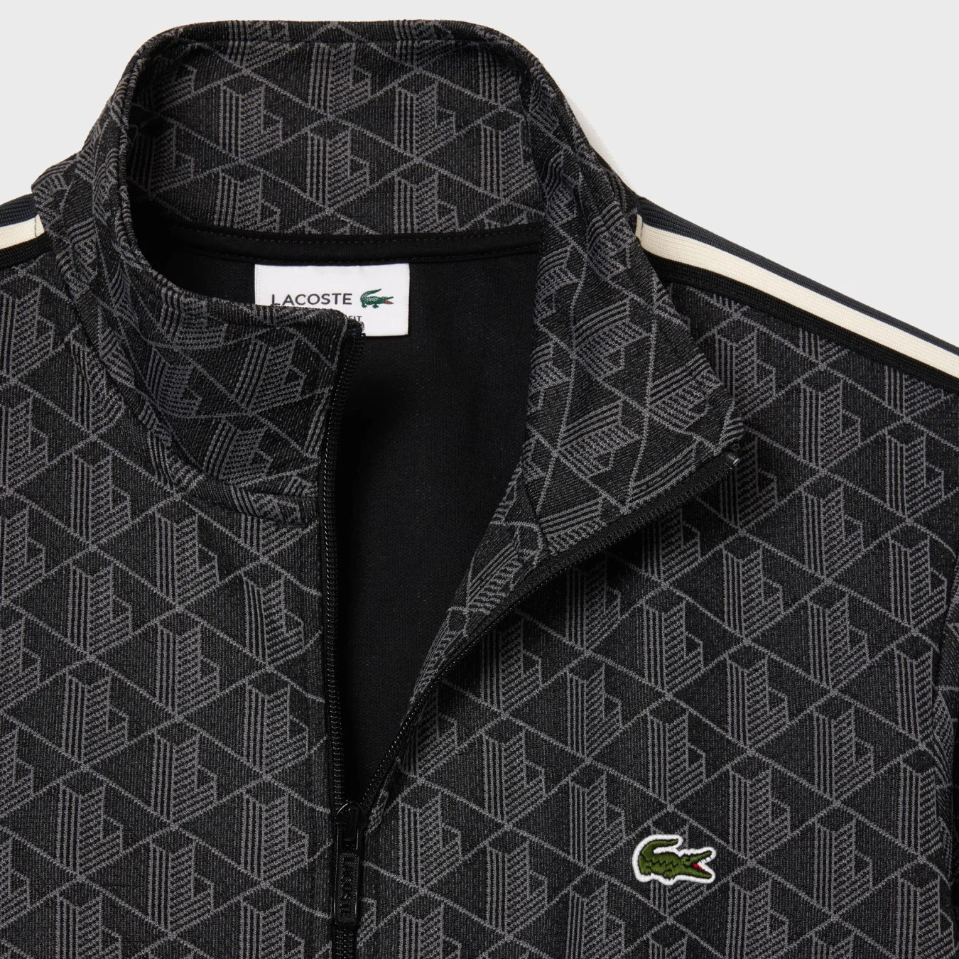 Lacoste Paris Zip-Up Jacquard Track Jacket