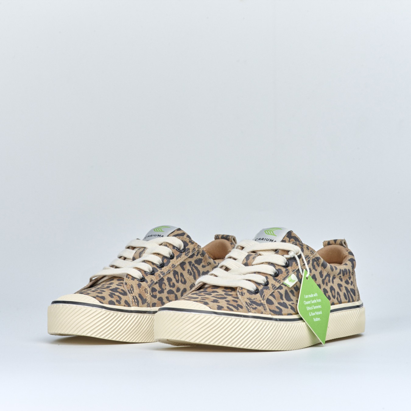 Cariuma OCA Low Stripe Leopard Print Suede W