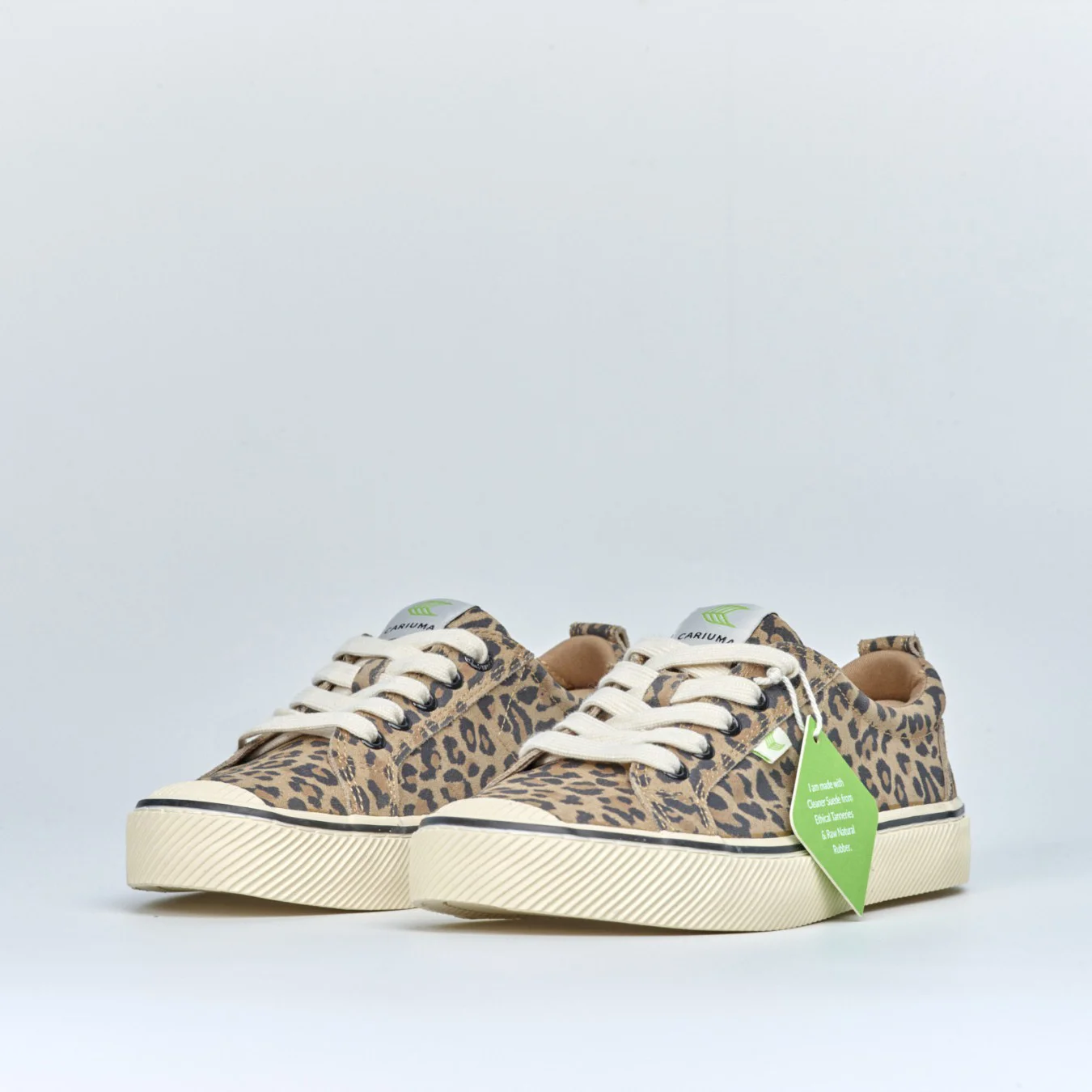 Cariuma OCA Low Stripe Leopard Print Suede W