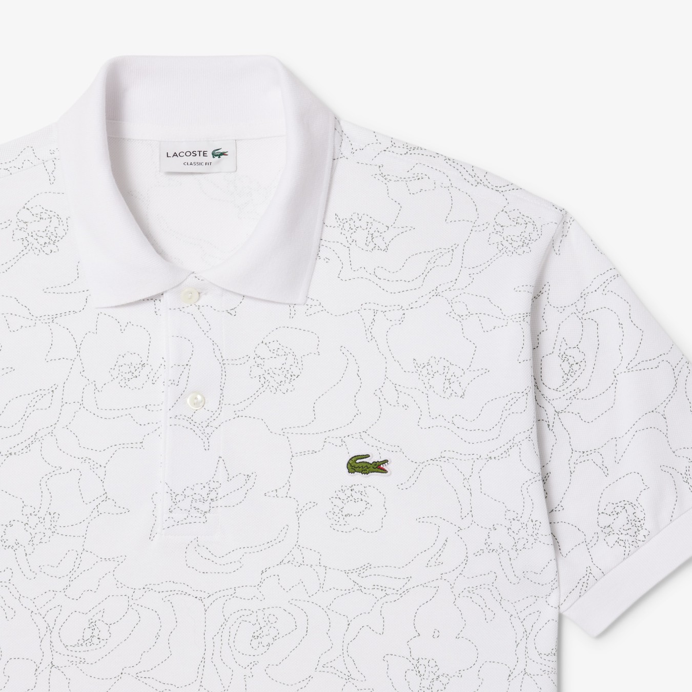 Lacoste Flower Print L.12.12 Polo Shirt