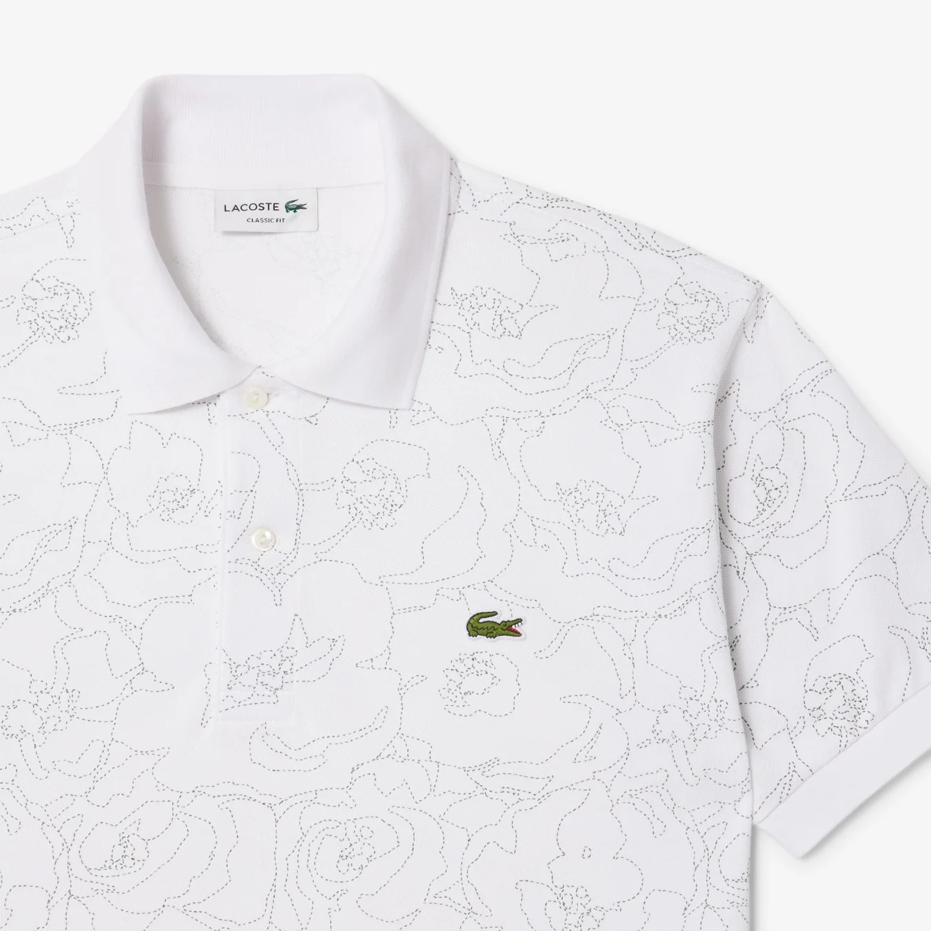 Lacoste Flower Print L.12.12 Polo Shirt