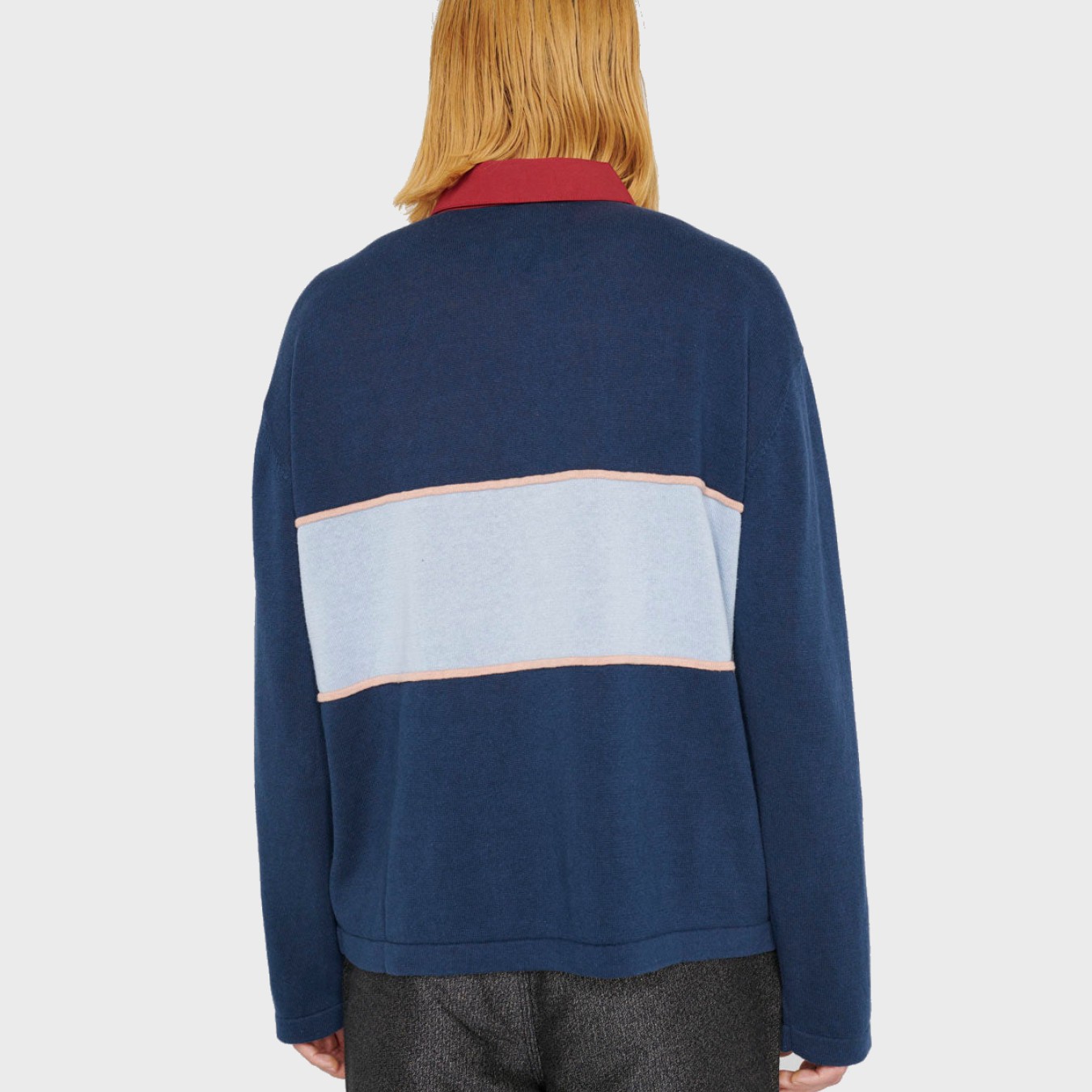 Brain Dead Lifted Stripe Long Sleeve Rugby Sweater
