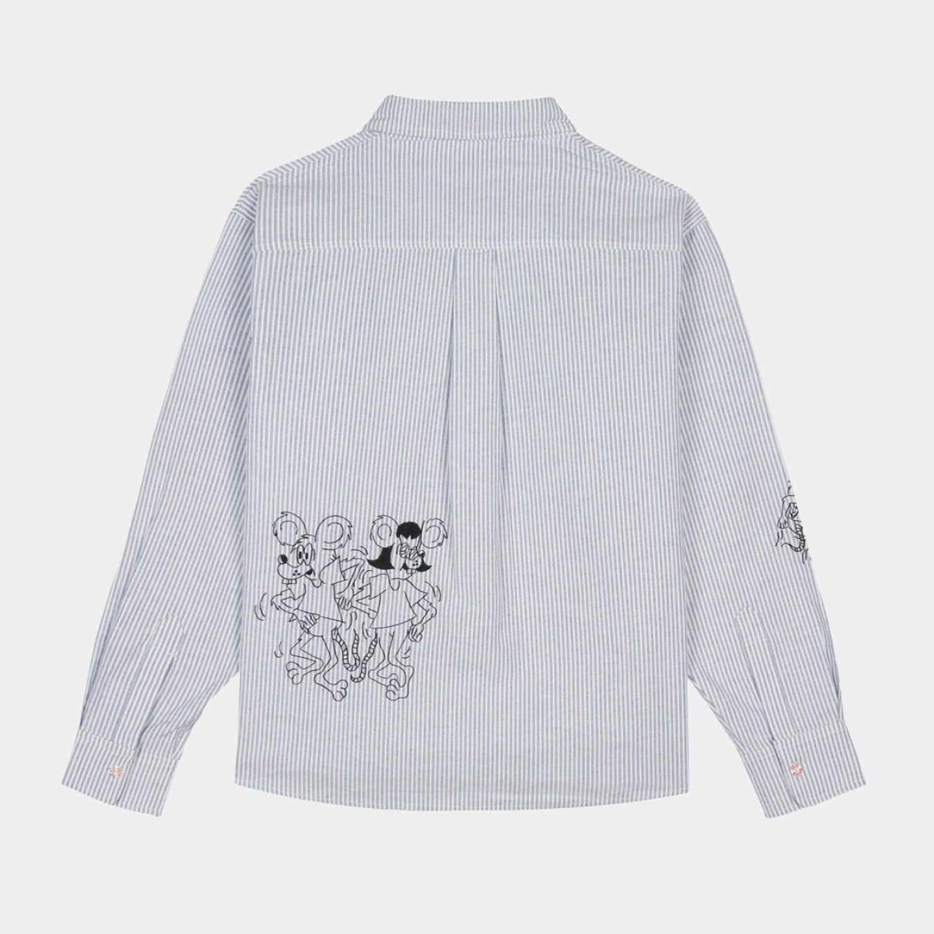 Brain Dead Striped Oxford Mouse Button Up Shirt