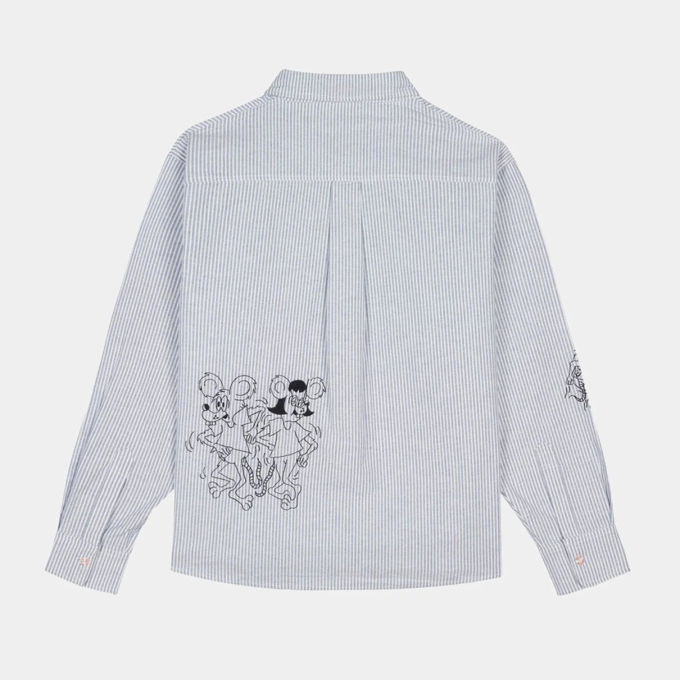 Brain Dead Striped Oxford Mouse Button Up Shirt