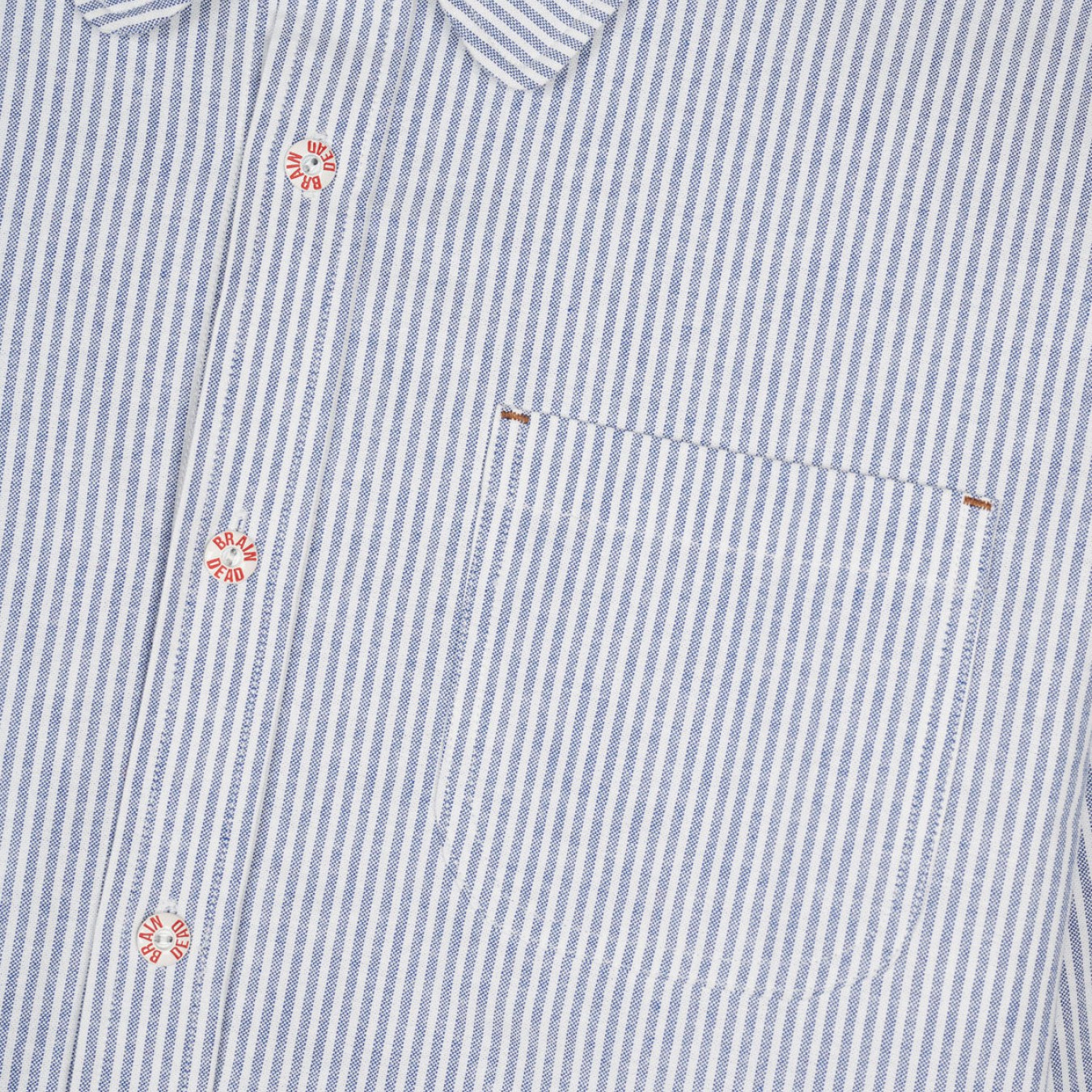 Brain Dead Striped Oxford Mouse Button Up Shirt