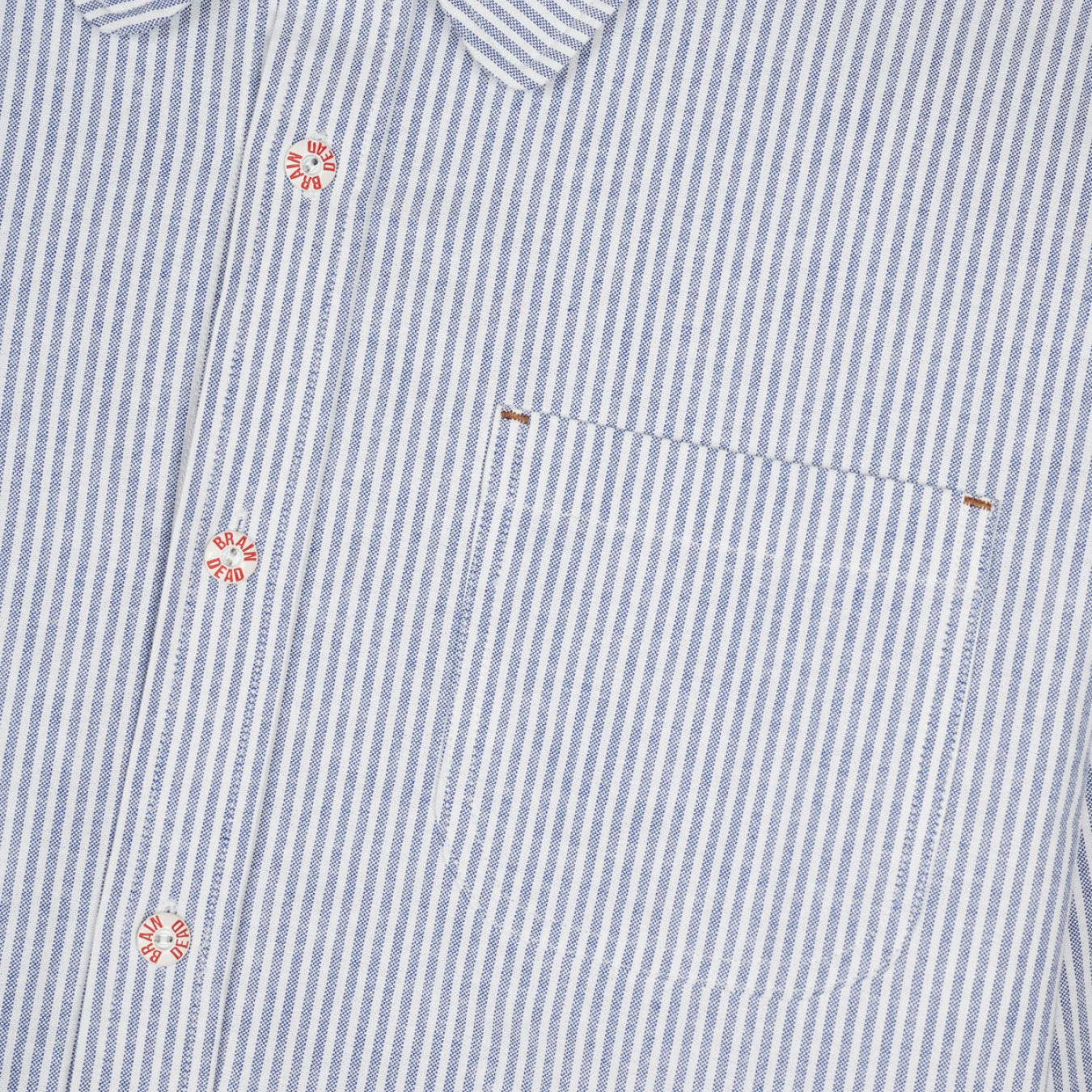 Brain Dead Striped Oxford Mouse Button Up Shirt