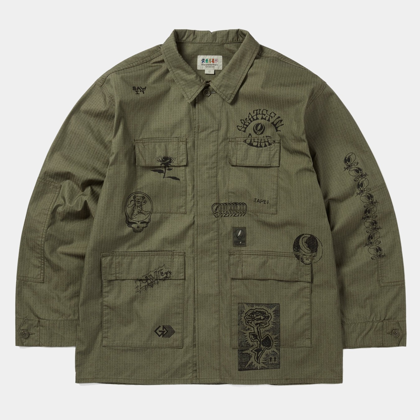 thisisneverthat x Grateful Dead Iconography BDU Jacket 