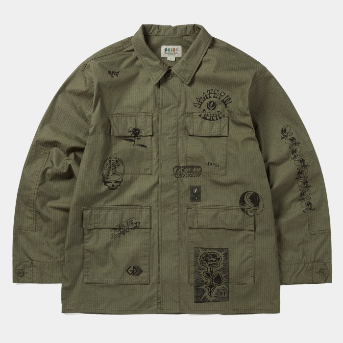 thisisneverthat x Grateful Dead Iconography BDU Jacket 
