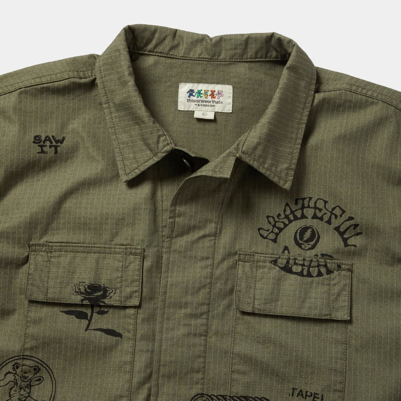 thisisneverthat x Grateful Dead Iconography BDU Jacket 