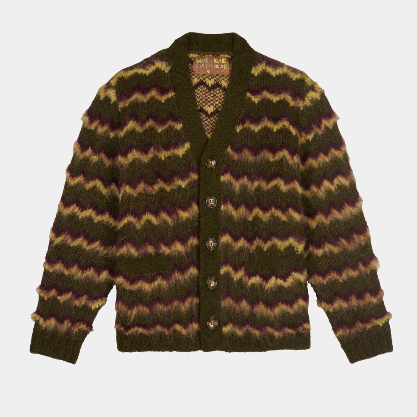 Brain Dead Zig Zag Striped Cardigan