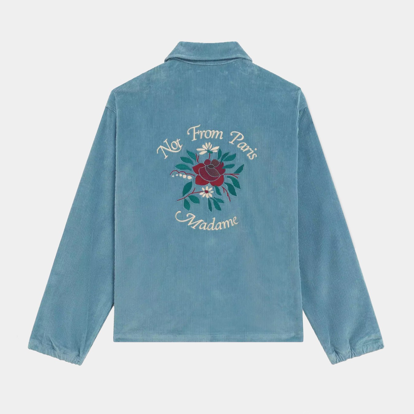 Drôle de Monsieur La Veste Slogan Fleurs Corduroy