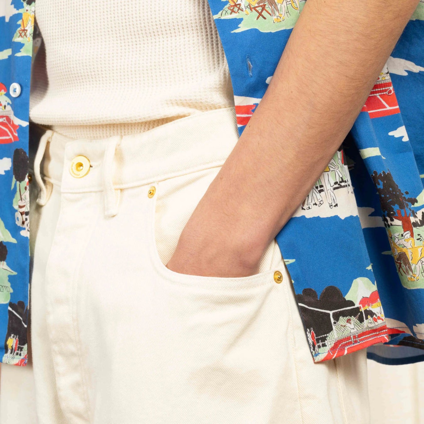 Drôle de Monsieur Le Short Baggy Écru