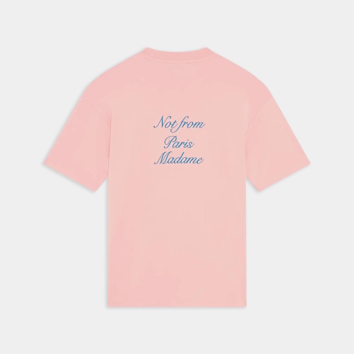 Drôle de Monsieur Le T-Shirt Slogan Cursive