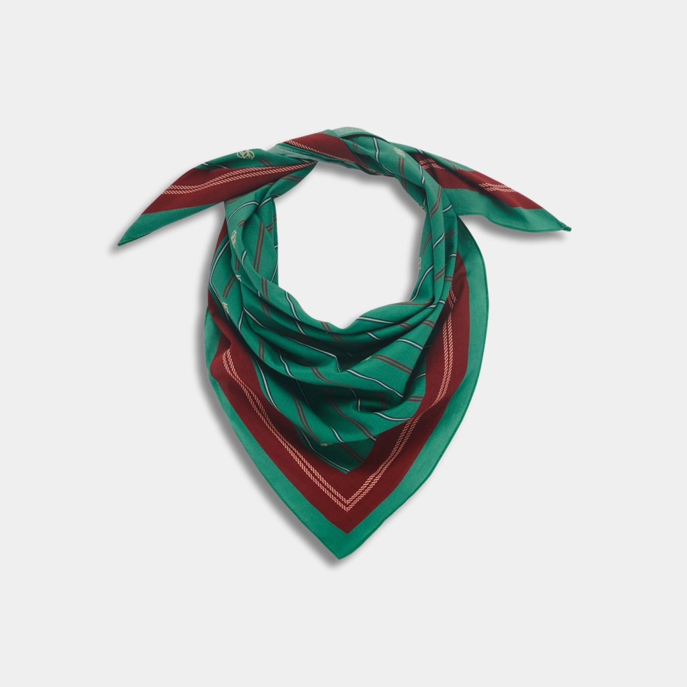 Drôle de Monsieur Le Foulard Rayé Monogramme