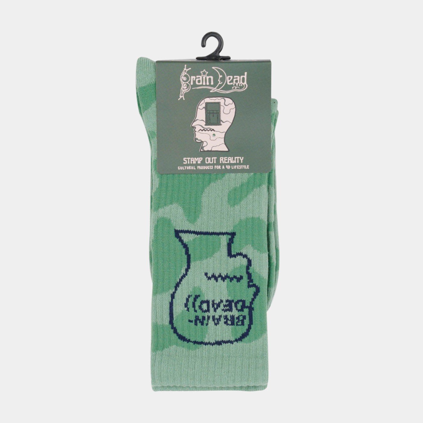 Brain Dead Logohead Crew Socks