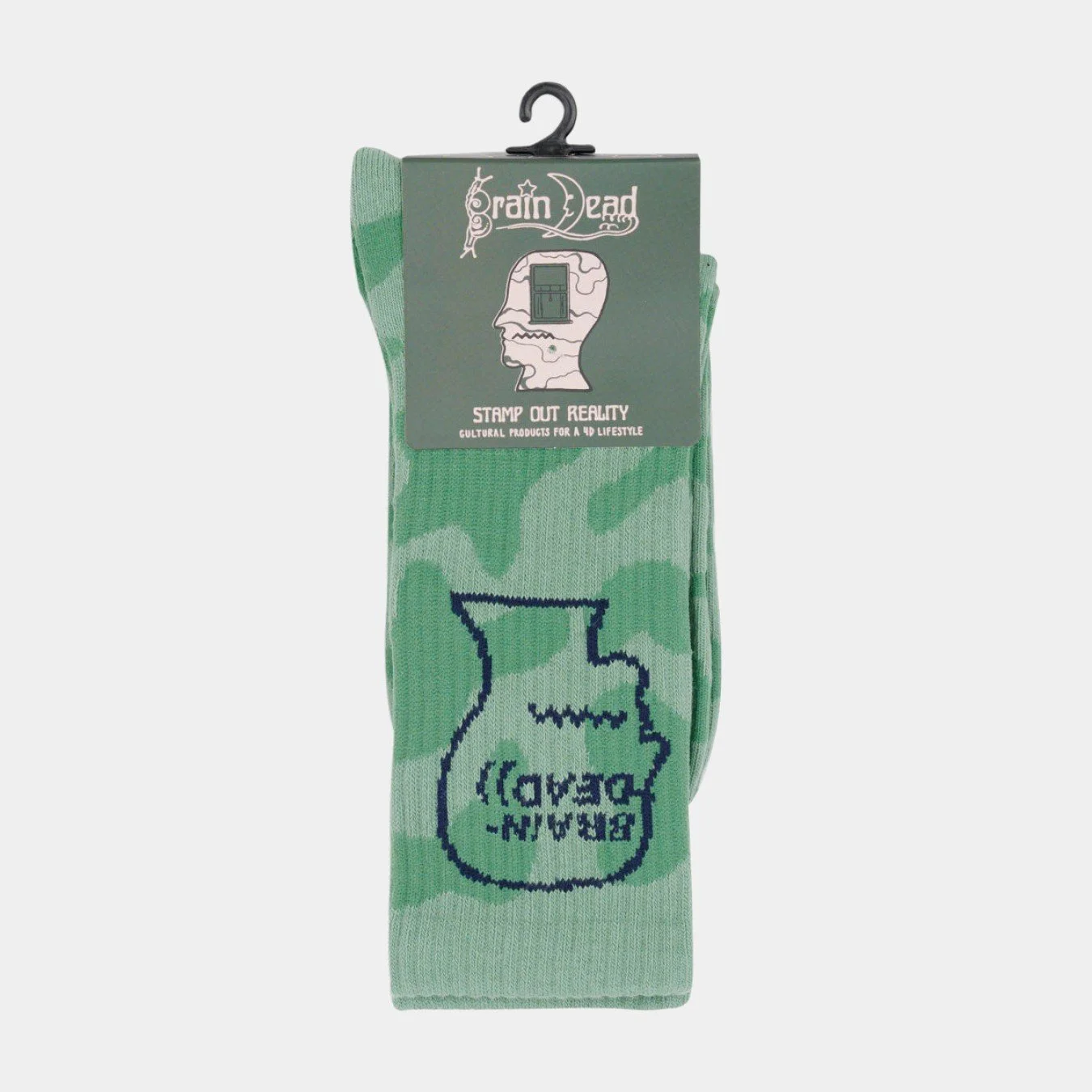 Brain Dead Logohead Crew Socks