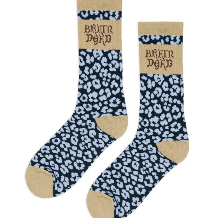 Brain Dead Paneled Logo Crew Socks