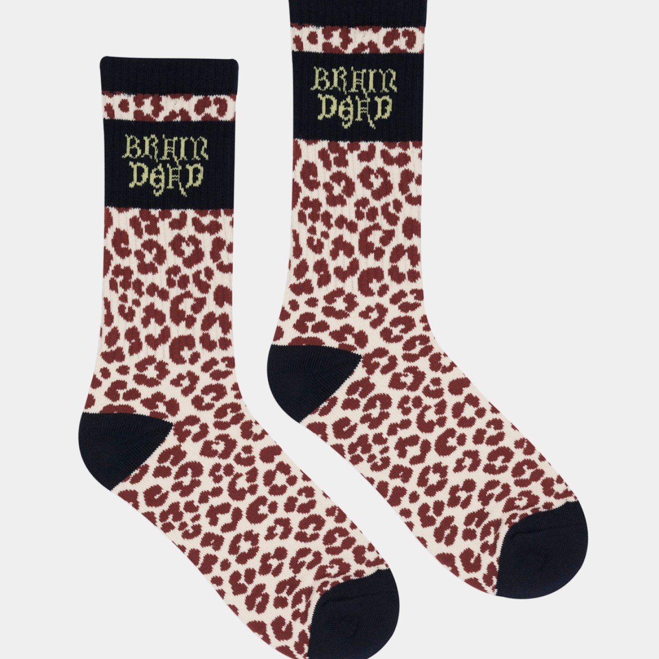 Brain Dead Paneled Logo Crew Socks