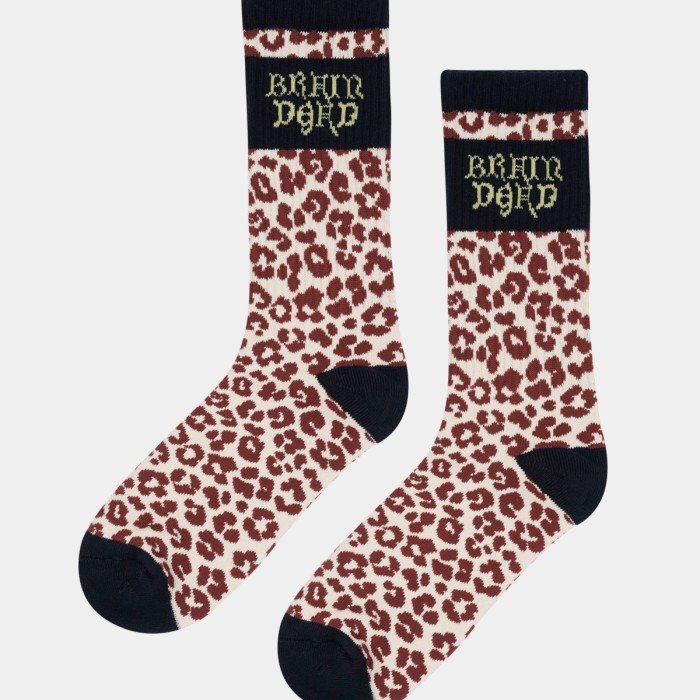 Brain Dead Paneled Logo Crew Socks